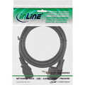 InLine Power cable, schuko CEE 7/7 angled / 3pin IEC C13 male, 0.5m
