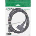 InLine adapter cable, IEC C14 threaded to earthing contact socket, 2m