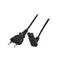 Netsnoer Euro male - C7 female (haaks omlaag) zwart 2 m