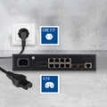 ACT Netsnoer Schuko CEE 7/7 male (haaks) - C15 IEC 60320 zwart 2 m