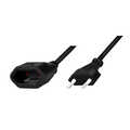 Power cord extension, Euro CEE 7/16, 1m, black