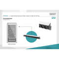 1U Aluminum PDU, rackmountable, 8 x C13, 2 x C19 16A, 230VAC, 50/60Hz, IEC C20 plug