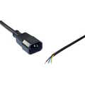 230V kabel 1mm2 5m C14 - open eind